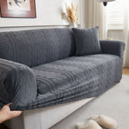 3D Embossed Geometric Couch Slipcover, Stretch Washable Non Slip Furniture Protector