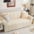 3D Embossed Geometric Couch Slipcover, Stretch Washable Non Slip Furniture Protector