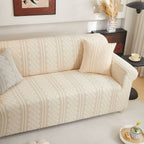 3D Embossed Geometric Couch Slipcover, Stretch Washable Non Slip Furniture Protector