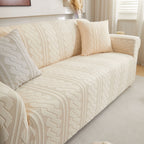 3D Embossed Geometric Couch Slipcover, Stretch Washable Non Slip Furniture Protector
