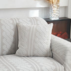 3D Embossed Geometric Couch Slipcover, Stretch Washable Non Slip Furniture Protector