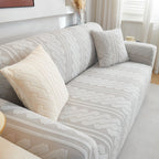 3D Embossed Geometric Couch Slipcover, Stretch Washable Non Slip Furniture Protector