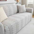 3D Embossed Geometric Couch Slipcover, Stretch Washable Non Slip Furniture Protector