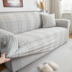 3D Embossed Geometric Couch Slipcover, Stretch Washable Non Slip Furniture Protector