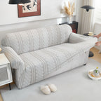 3D Embossed Geometric Couch Slipcover, Stretch Washable Non Slip Furniture Protector