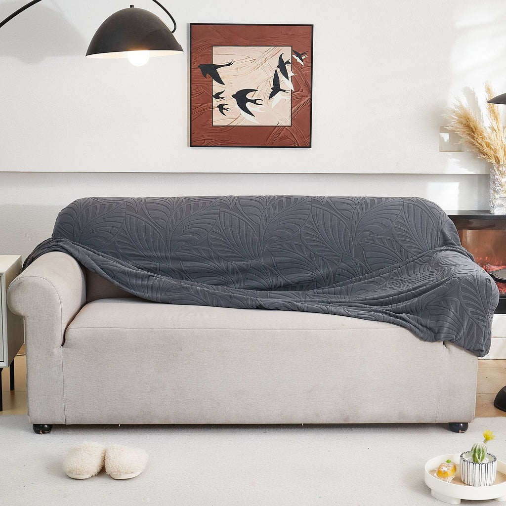 Stretch Sofa Slipcover 1-Piece Furniture Protector Couch with Elastic Bottom for Kids