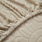 Sunflower Jacquard Fleece Stretchable Cushion Cover, Non-Slip Furniture Covers for Pets, L Shaped Couch Cushion Covers