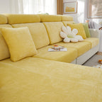 Chenille Cushion Covers for 1/2/3/4 Seater Sofas and L-shaped Couches, Furniture Covers for Pets