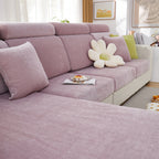 Chenille Cushion Covers for 1/2/3/4 Seater Sofas and L-shaped Couches, Furniture Covers for Pets