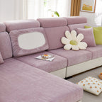 Chenille Cushion Covers for 1/2/3/4 Seater Sofas and L-shaped Couches, Furniture Covers for Pets