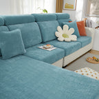 Chenille Cushion Covers for 1/2/3/4 Seater Sofas and L-shaped Couches, Furniture Covers for Pets
