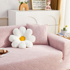 3D Leaves Jacquard Couch Slipcovers Non-Slip Cozy Stretchy Couch Covers for Sectional