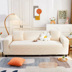 3D Leaves Jacquard Couch Slipcovers Non-Slip Cozy Stretchy Couch Covers for Sectional