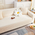 3D Leaves Jacquard Couch Slipcovers Non-Slip Cozy Stretchy Couch Covers for Sectional