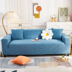 3D Leaves Jacquard Couch Slipcovers Non-Slip Cozy Stretchy Couch Covers for Sectional