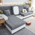 Lucky Clover Slipcover Non-Slip Stretch Jacquard Polar Fleece Sofa Cover for Pets, Cushions, Couches