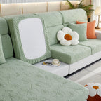 Lucky Clover Slipcover Non-Slip Stretch Jacquard Polar Fleece Sofa Cover for Pets, Cushions, Couches