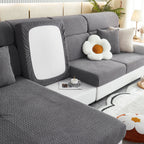 High Stretch Separate Cushion Covers Sofa Slipcover for L-Shaped Sectional Couch