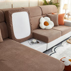 High Stretch Separate Cushion Covers Sofa Slipcover for L-Shaped Sectional Couch
