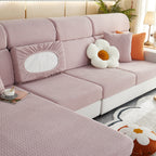 High Stretch Separate Cushion Covers Sofa Slipcover for L-Shaped Sectional Couch