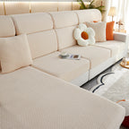 High Stretch Separate Cushion Covers Sofa Slipcover for L-Shaped Sectional Couch