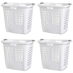 Set of 4 Heavy Duty Plastic Laundry Hamper Dirty Clothes Basket