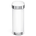 White 12-Gallon Narrow Kitchen Trash Can with Easy Step-on Lid