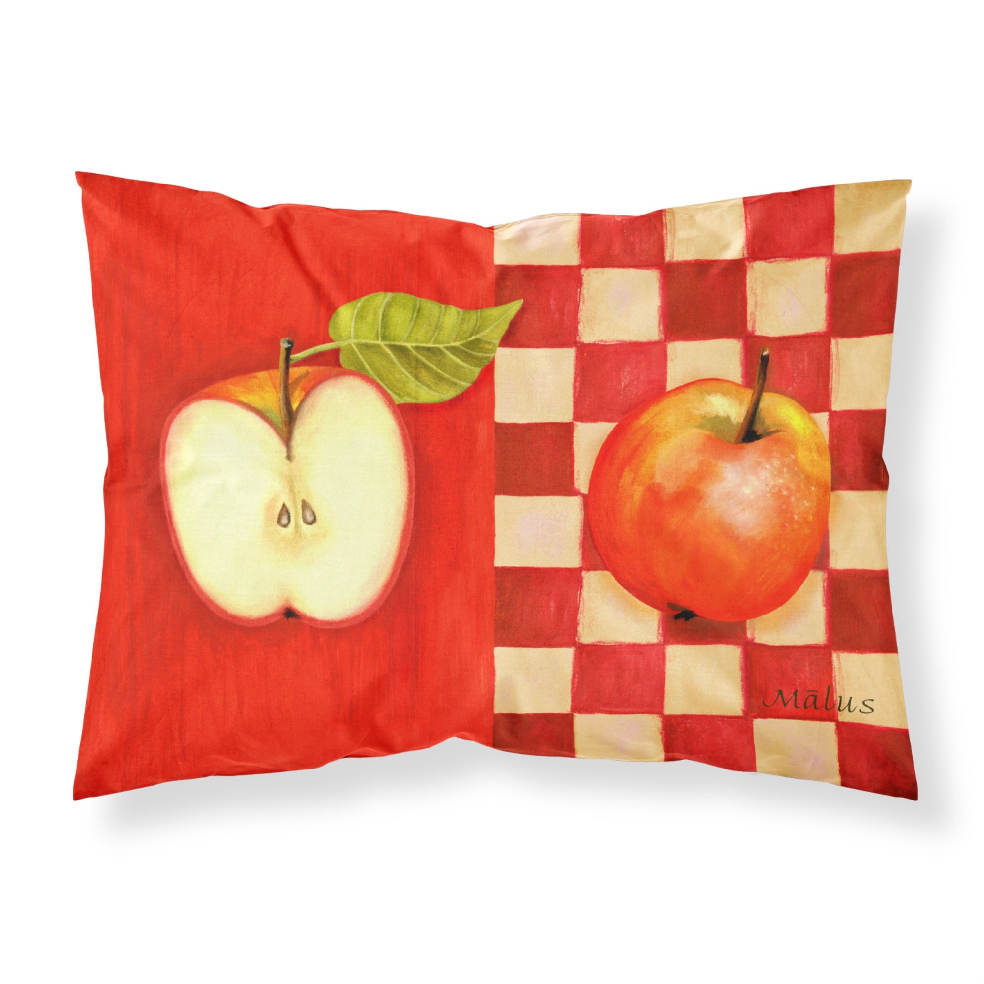 'Caroline'S Treasures ''Apple By Ute Nuhn'' Printed, Polyester Envelope Closure Pillowcase, Standard, Multicolor'