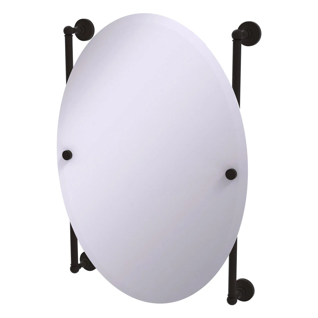 Waverly Place Collection Oval Frameless Rail Mounted Mirror  Wp2791Orb