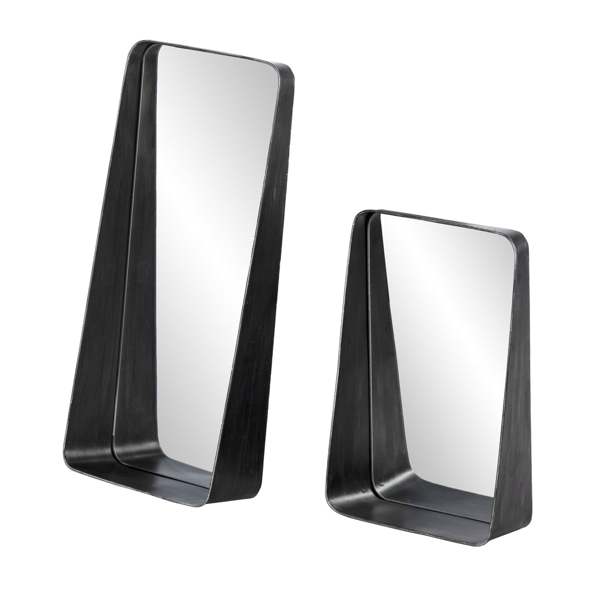 Amboros Decorative Mirrors W/ Shelves  2Pc Set