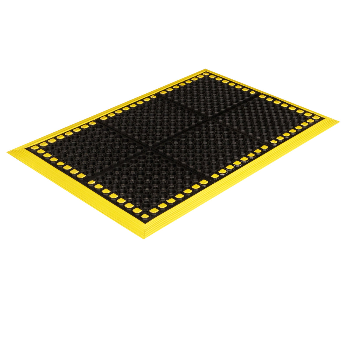 Safewalk with Colored Borders 3-Sides 38''x64'' Black w/Yellow