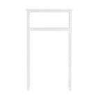 White Solid Wood Over the Toilet 1-Shelf Storage Rack