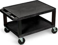H.Wilson Tuffy Black 2 Shelf AV Cart