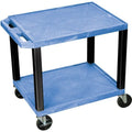 H.Wilson Tuffy Blue 2 Shelf AV Cart