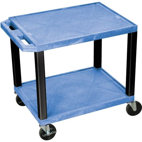 H.Wilson Tuffy Blue 2 Shelf AV Cart