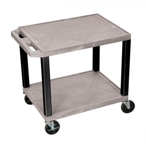 H.Wilson Tuffy Gray 2 Shelf AV Cart