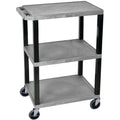 H. Wilson Gray 3 Shelf Specialty Utility Cart