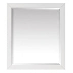 32-in x 28-in Bathroom Wall Mirror with White Solid Wood Frame