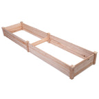 Solid Wood 8 ft x 2 ft Raised Garden Bed Planter