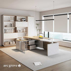Albion · Executive L-Shaped Standing Desk, Adjustable Height