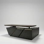 Maverick · Standing L-Shaped Executive Desk, Adjustable Height