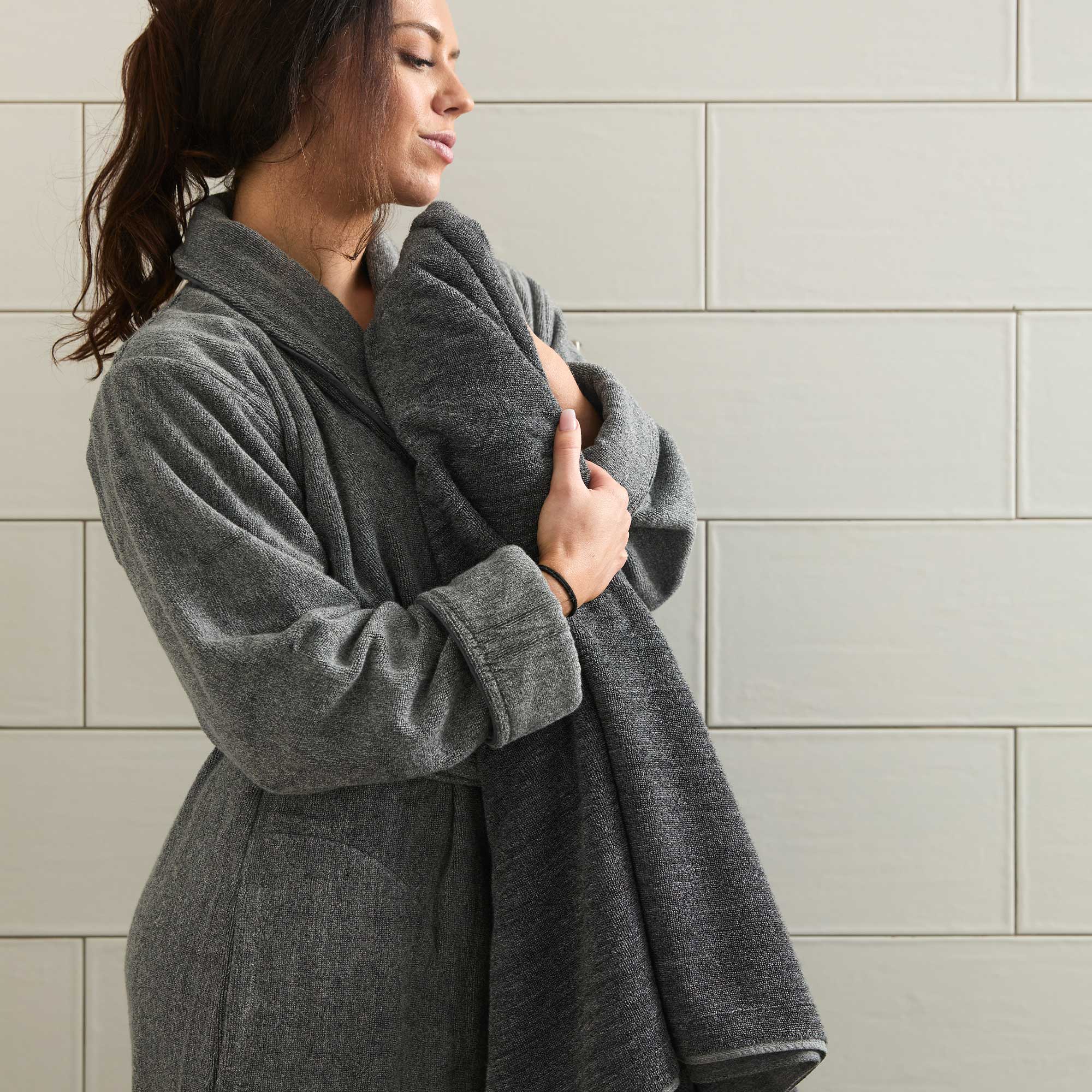 Bamboo Cotton Bath Sheet - Viscose from Bamboo + Cotton - Extra Large - Charcoal
