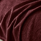 Solid Color Chenille Sofa Throw Blanket, Soft & Plush Decorative Couch Throw Cover