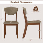 Dining Chairs Set of 4 with Padded Seats and Backrest