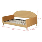 Twin size Mid-Century Modern Yellow Velvet Upholstered Daybed