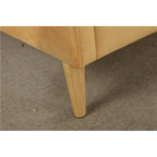 Twin size Mid-Century Modern Yellow Velvet Upholstered Daybed