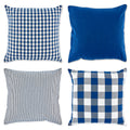 DII Assorted Navy/Off White Pillow Cover 18x18 Set/4