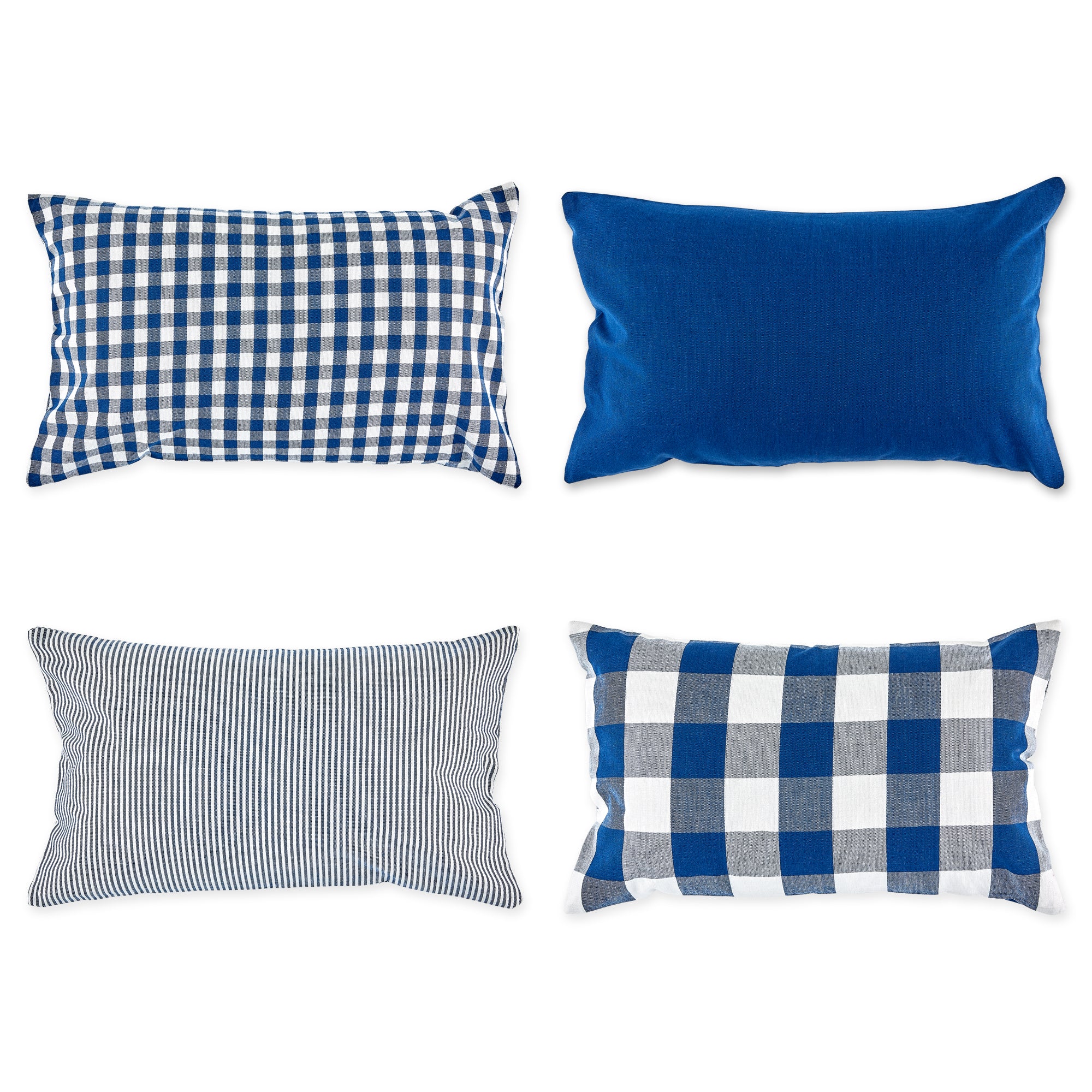 Dii Assorted Navy/Off White Pillow Cover 12X20 Set/4