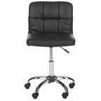 Modern Black Faux Leather Cushion Home Office Desk Chair