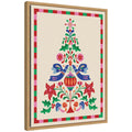 Sylvie Framed Canvas Folk Art Christmas Tree by Rachel Lee